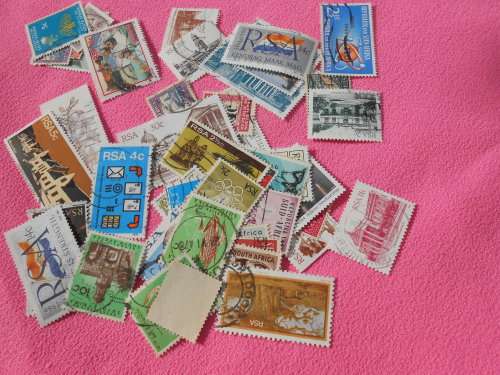 South African stamps.  200 stamps.