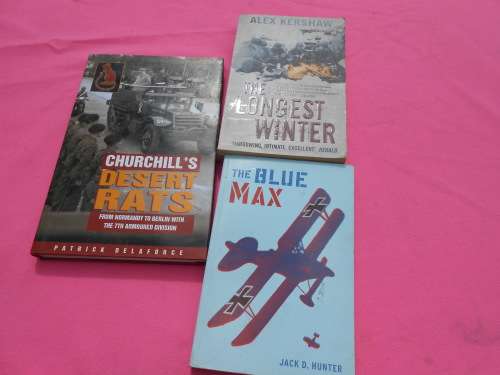 `Churchill`s Desert Rats` - Hard cover, `The Longest Winter & The Blue Max`   Soft cover.