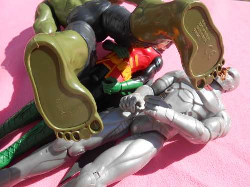 12` Action Figures.  Second-hand  (C)