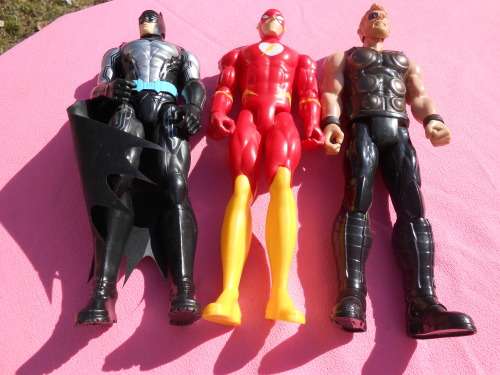 12` Action Figures.  Second-hand  (A)