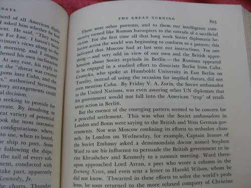 `A Thousand Days`  John F. Kennedy in the White House.  Hard cover.