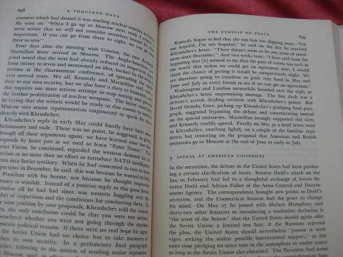 `A Thousand Days`  John F. Kennedy in the White House.  Hard cover.