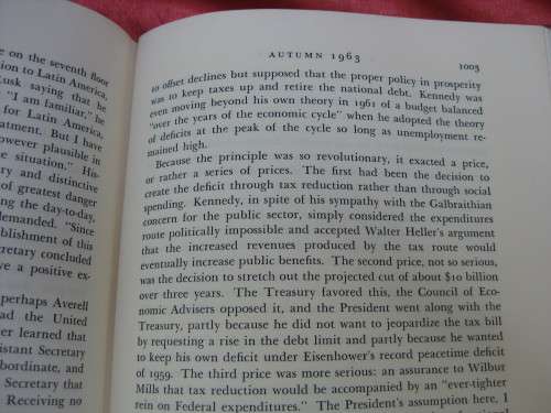 `A Thousand Days`  John F. Kennedy in the White House.  Hard cover.