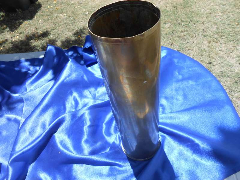 Brass cannon shell.  1972.  305mm high.  Heavy.