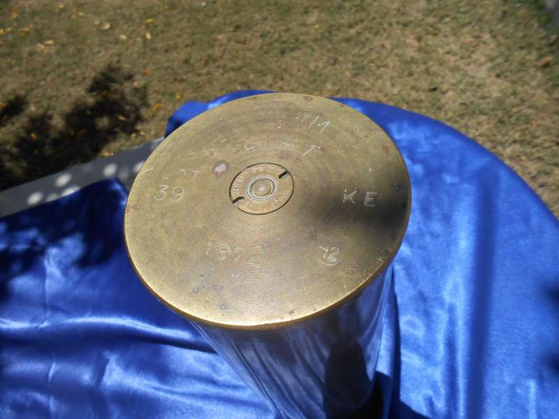 Brass cannon shell.  1972.  305mm high.  Heavy.