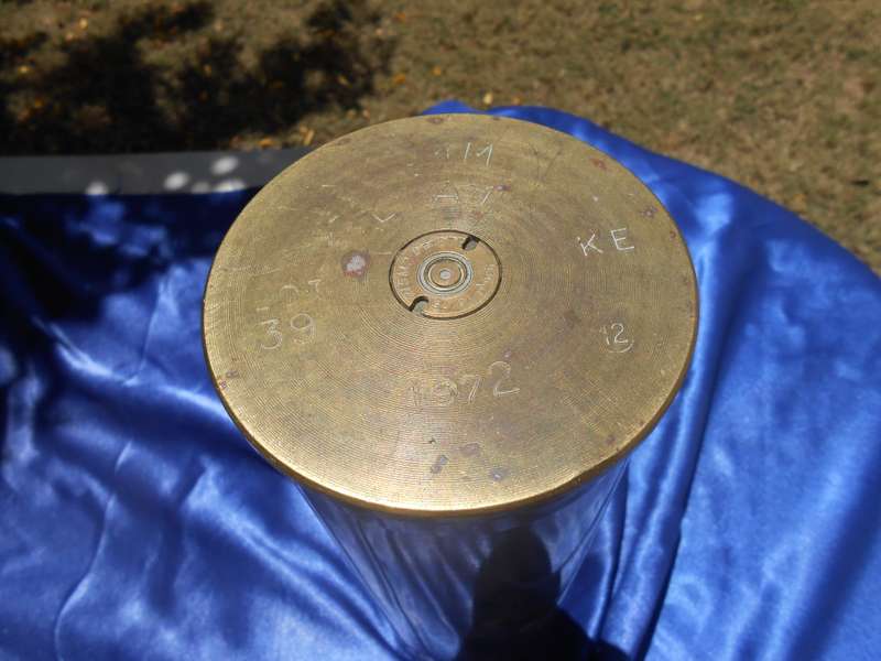Brass cannon shell.  1972.  305mm high.  Heavy.