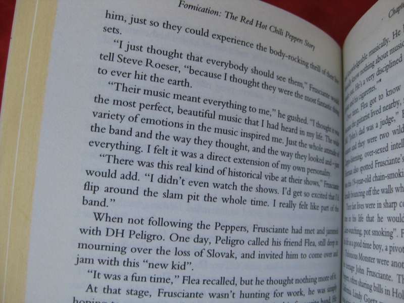 `Fornication:  The Red Hot Chili Peppers Story`  Soft cover.  Jeff Apter.