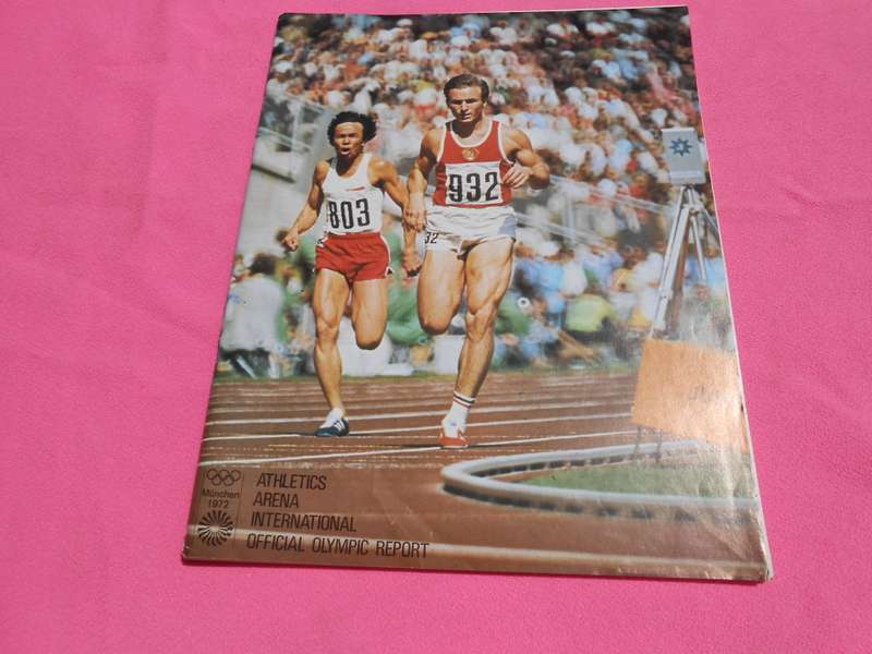 `Munchen 1972.  Athletics Arena International Official Olympic Report`  Soft cover.