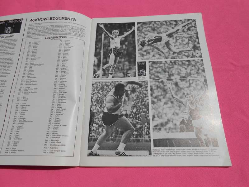 `Munchen 1972.  Athletics Arena International Official Olympic Report`  Soft cover.