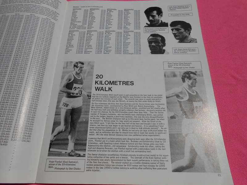 `Munchen 1972.  Athletics Arena International Official Olympic Report`  Soft cover.