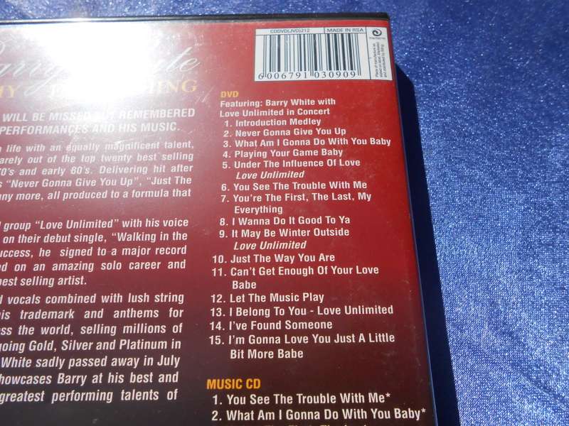 DVD Barry White.  My Everything.