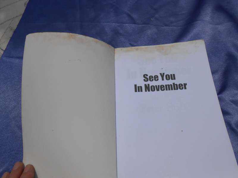 *WATER DAMAGED*  Signed copy.  Peter Stiff.  `See you in November`