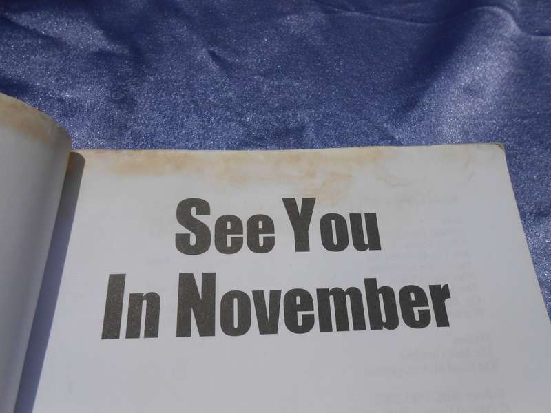 *WATER DAMAGED*  Signed copy.  Peter Stiff.  `See you in November`