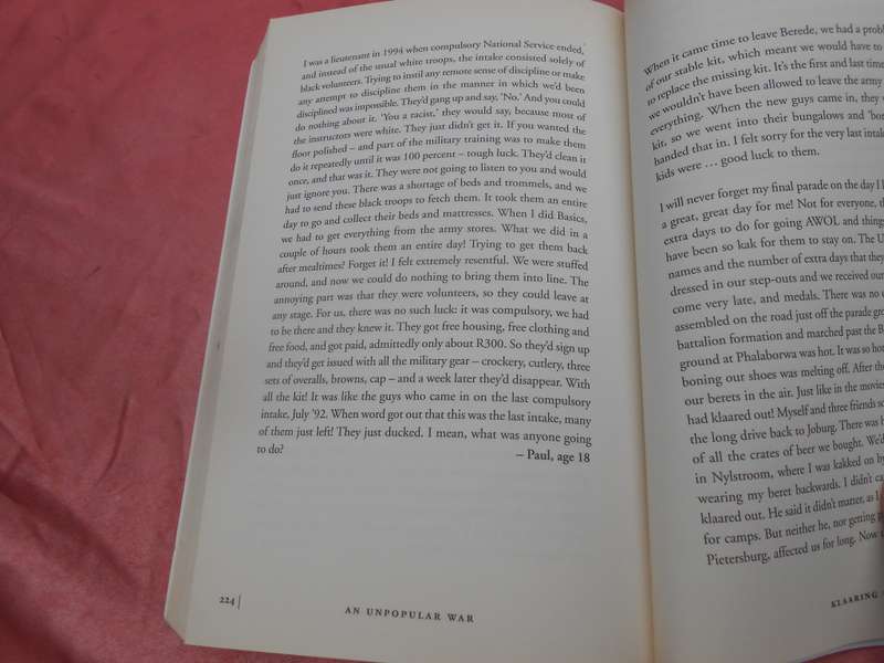 `An Unpopular War`  Jaqui Mansfield.  Soft cover.