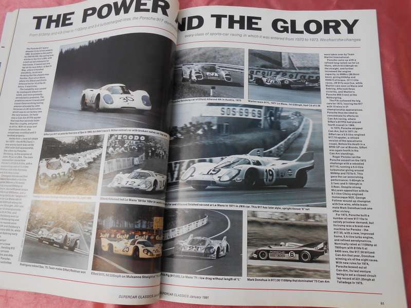 Supercar Classics.    Magazine.      January, 1991.