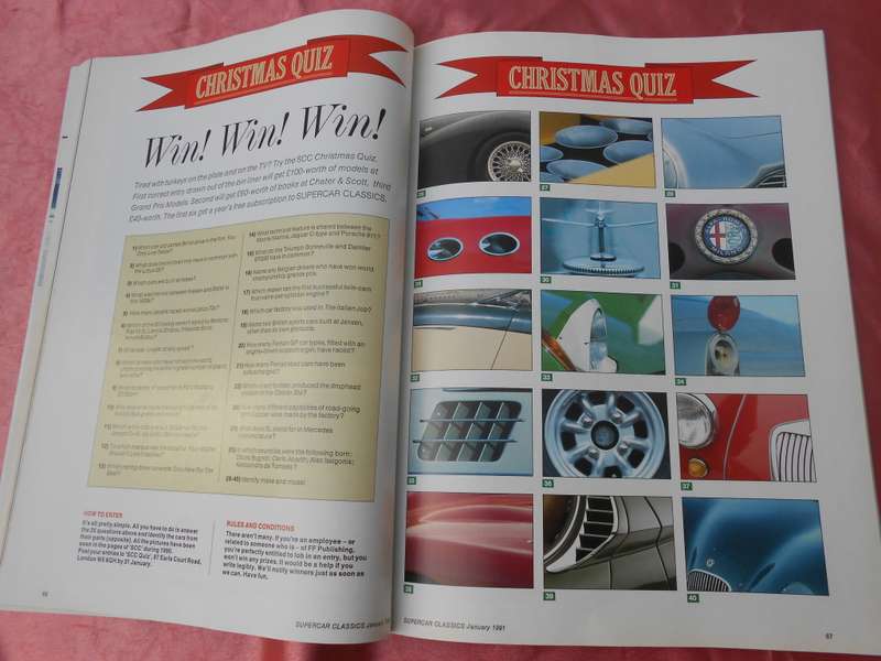 Supercar Classics.    Magazine.      January, 1991.