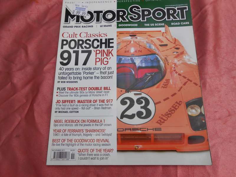 Motorsport.  Nov, 2011.  Magazine.