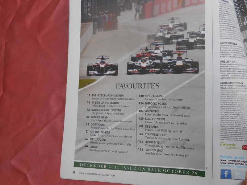 Motorsport.  Nov, 2011.  Magazine.