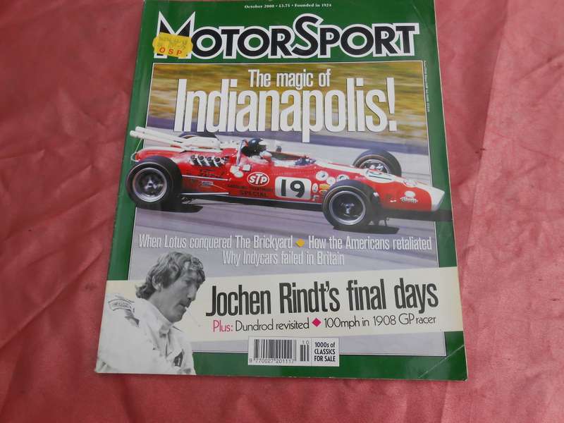 Motorsport October, 2000.  Magazine.