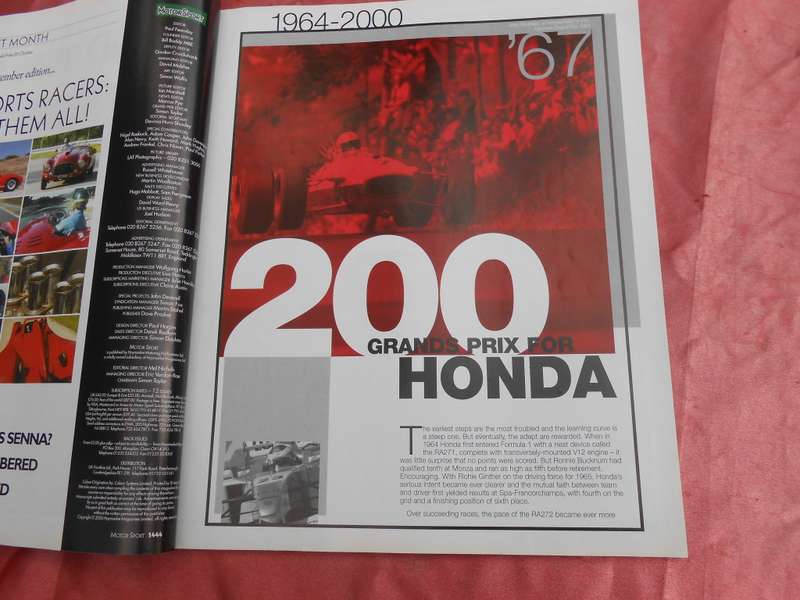 Motorsport October, 2000.  Magazine.