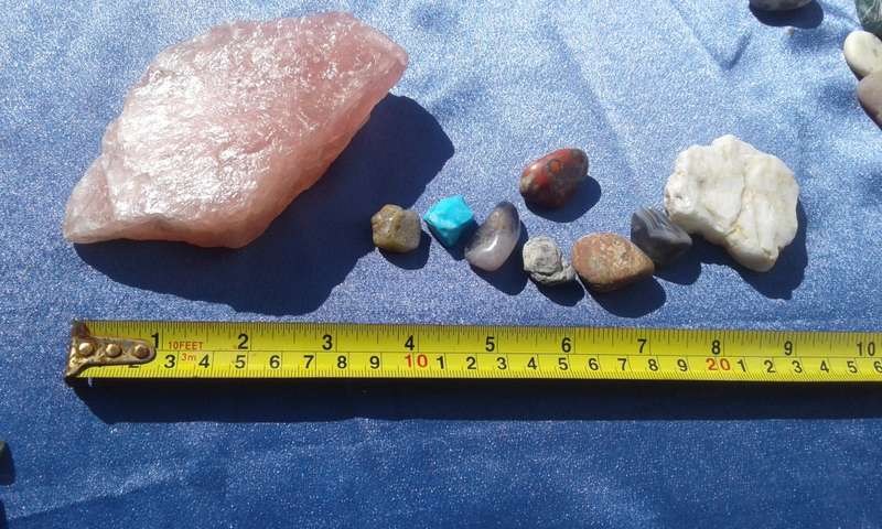 Packet of Semi-precious Minerals   (with lrg rose quartz)