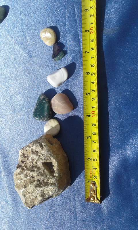 Packet of Semi-precious Minerals   (with lrg rose quartz)
