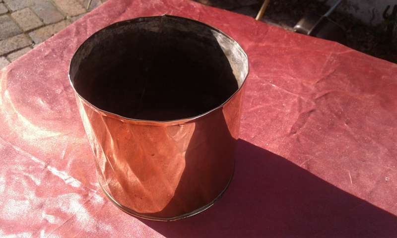 Brass  planter.
