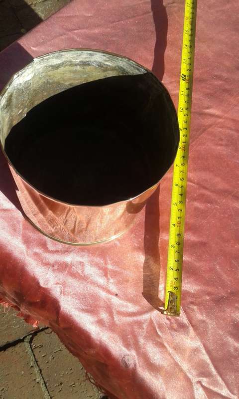 Brass  planter.