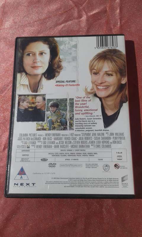 DVD  Stepmom.  Julia Roberts, Susan Sarandon and Ed Harris.
