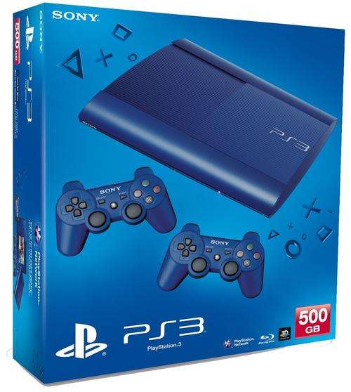 Playstation 3 Console 500GB Azurite Blue limited edition + Extra Controller+Free Game UNCHARTED 2