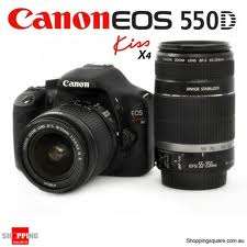 Canon EOS 550D With 18-55mm & 55-250mm Lens Kit and 4GB Memory Card