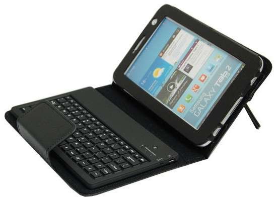 Bluetooth Wireless Keyboard leather case for Samsung Galaxy Tab 2 7.0 P3100 **R1 NO RESERVE