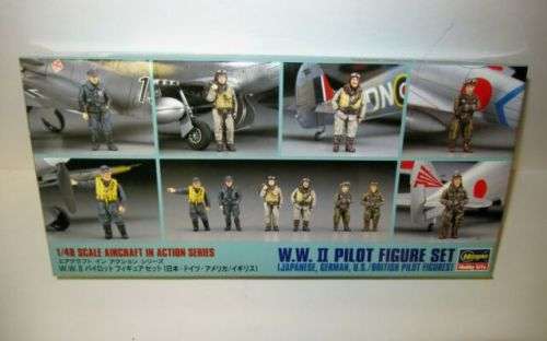 WWII Pilot Figure Plastic Model Set 36007` model kit