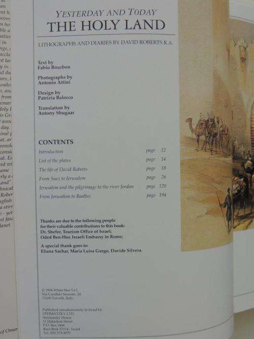 The Holy Land Yesterday and Today: Lithographs and Diaries by David Roberts R.A