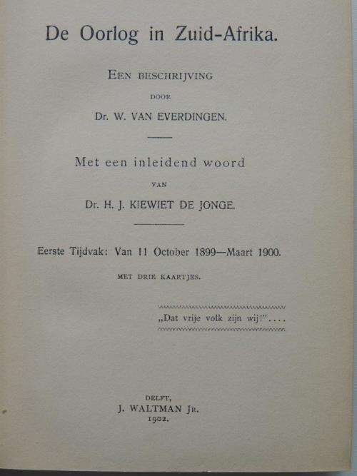De Oorlog in Zuid-Afrika - W. van Everdingen