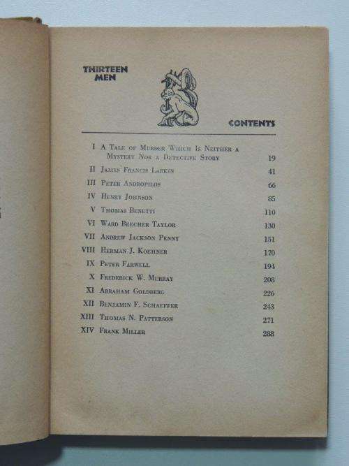 Thirteen Men - First Edition - by Tiffany Thayer