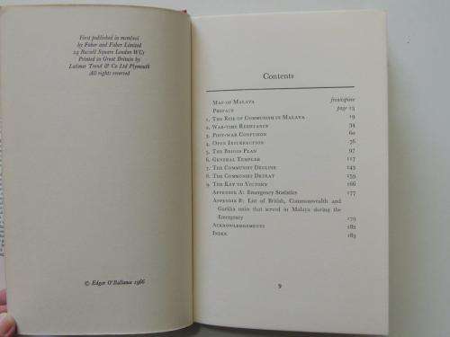 Malaya: The Communist Insurgent War, 1948-1960 - Edgar O`Ballance