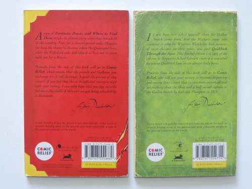 Harry Potter Schoolbooks: Quidditch Through the Ages & Fantastic Beasts &Where to Find Them Set of 2