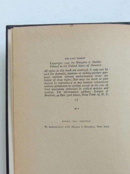 The Lady Forgot - by Margaret Marble