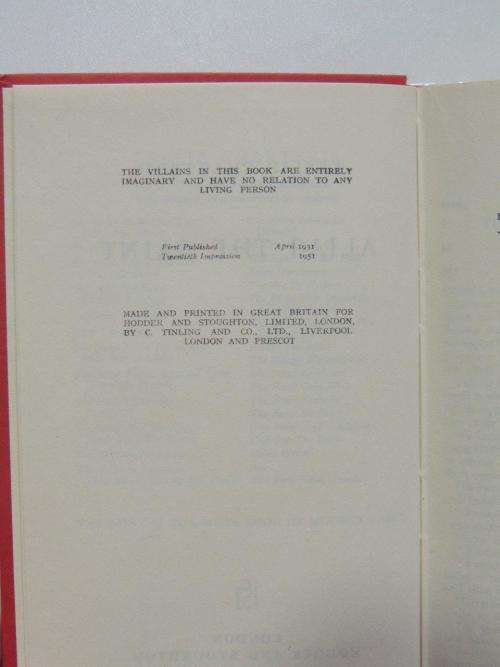 Alias The Saint - First Edition - by Leslie Charteris