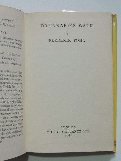 Drunkards Walk - First Edition - by Frederik Pohl