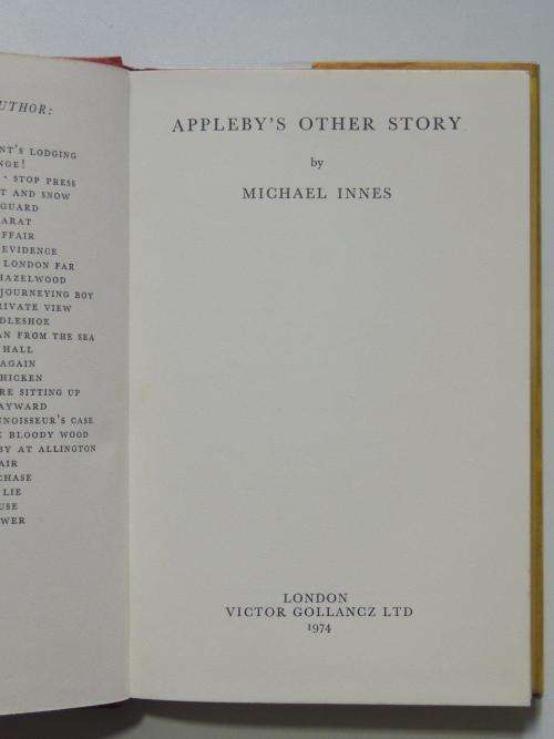 Appleby`s Other Story - First Edition - by Michael Innes