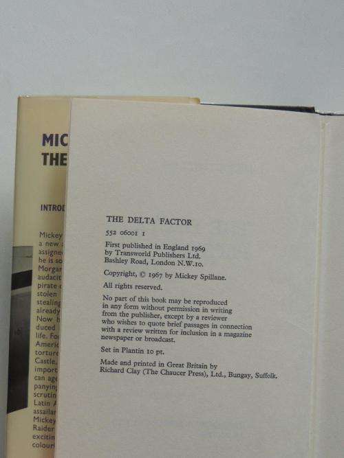 The Delta Factor - First Edition - by Mickey Spillane