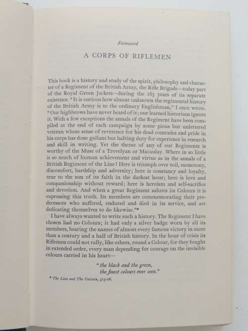 Jackets of Green - Study of the Rifle Brigade - by Arthur Bryant