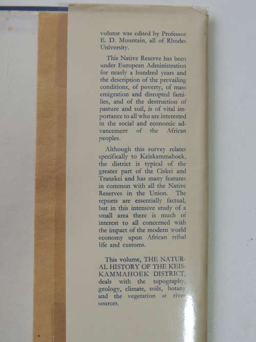 The Natural History of the Keiskammahoek District, Volume 1 - Edgar D. Mountain. J. V. L. Rennie.
