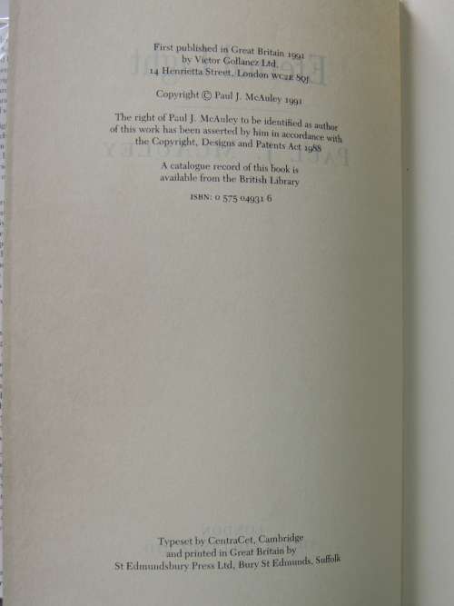 Eternal Light - First Edition -1991 - Paul J McAuley