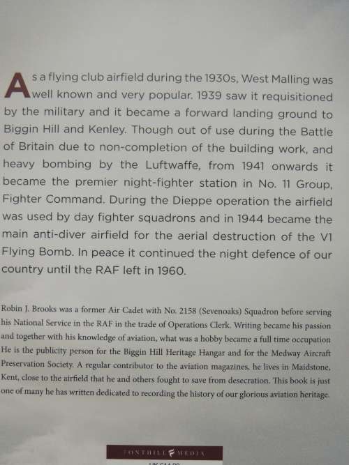 From Moths to Merlins RAF West Malling Premier Night Fighter Station - Robin Brooks
