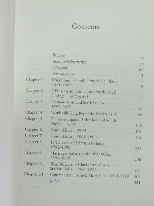 The Preparatory Prologue Douglas Haig Diaries and Letters 1861-1914 -  Ed. Douglas Scott