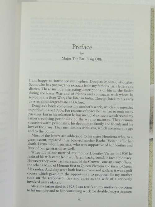 The Preparatory Prologue Douglas Haig Diaries and Letters 1861-1914 -  Ed. Douglas Scott