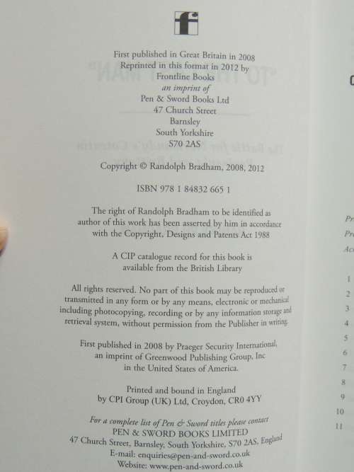 `To the Last Man` The Battle for Normandy`s Cotentin Peninsula and Brittany - Randolph Bradham